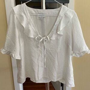 White top shop short sleeve blouse.